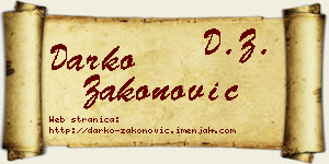 Darko Zakonović vizit kartica